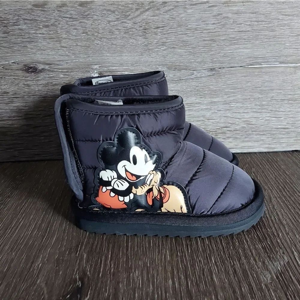 NEW H&M × Disney Padded Quilted Baby Mickey Mouse Pluto Boots Size 6